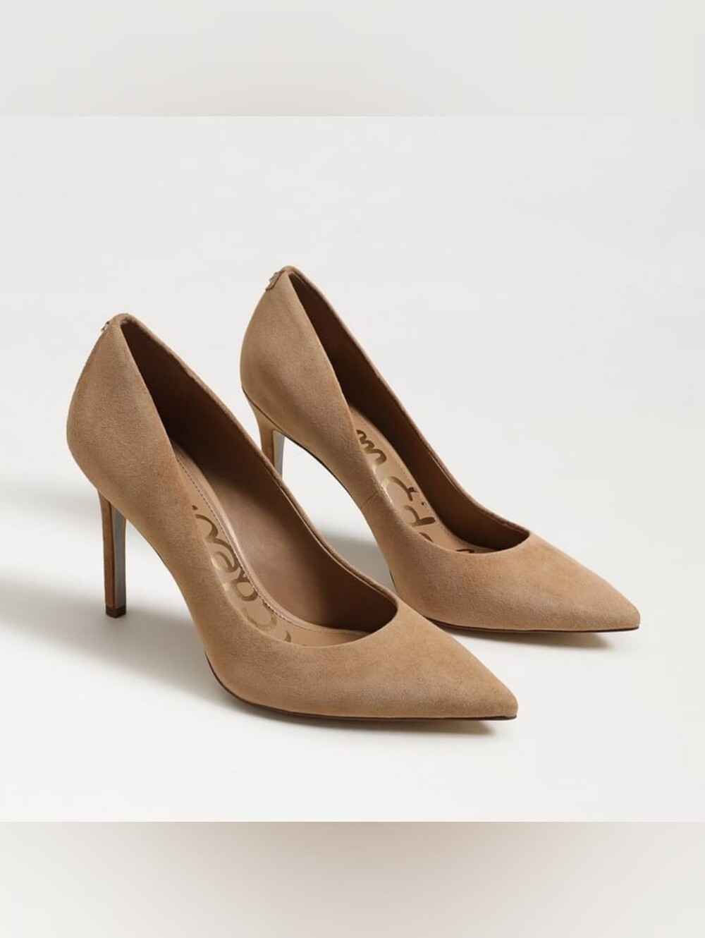 Sam Edelman Hazel Pointed Toe Pumps In "Cyprus Tan" Suede Size 8.5